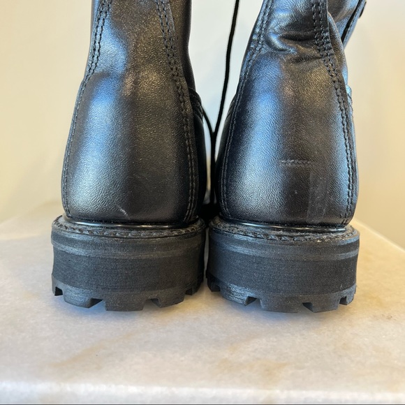 Like New! Black Leather Tactical Combat Military Boot w Vibram Sole - Picture 5 of 8
